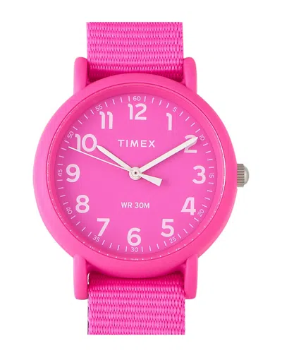 Timex Weekender Color Rush Pink Watch Twg018100 In Multi