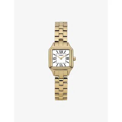 Timex Womens Addison Stainless-steel Bracelet Watch 23mm Gold Tone In Transparent