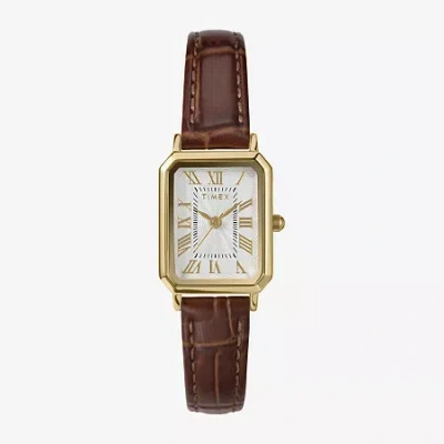 Timex Womens Brown Leather Strap Watch Tw2y00900ji