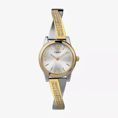 Timex Womens Silver Tone Stainless Steel Expansion Watch Tw2v69700jt In Transparent