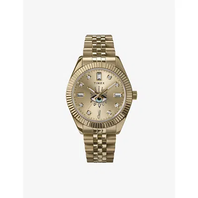 Timex Womens  X Jacquie Aiche Allure 36mm Stainless Steel Bracelet Watch Gold Tone