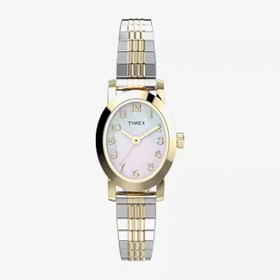 Timex Womens Two Tone Stainless Steel Expansion Watch Tw2w70000jt In Gold