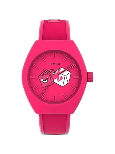 Timex X Fortnite Urban Caine 40mm Watch In Pink