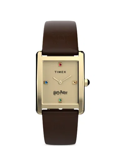 Timex X Harry Potter Hailey Hogwarts 24mm Watch In Gold