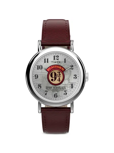 Timex X Harry Potter Weekender Platform 9 3/4 37mm Watch In Silver