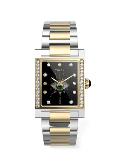 Timex X Jacquie Aiche Logo-detail 24mm Watch In Multi