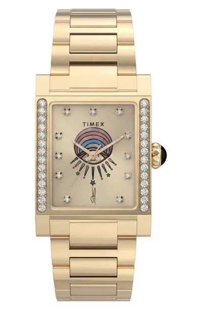Timex ® X Jacquie Aiche Tank Bracelet Watch, 24mm X 35mm In Gold