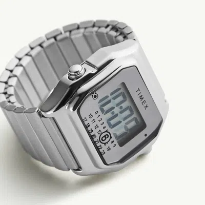 Pre-owned Timex X Mm6 Maison Margiela Ring Digital Watch Stainless Steel / Authentic