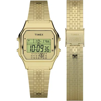 Timex ® X Mm6 Maison Margiela T80 Digital Bracelet Watch Gift Set, 36mm In Gold