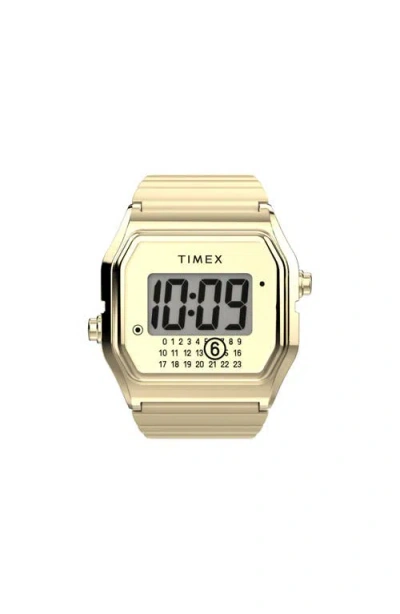 Timex ® X Mm6 Maison Margiela T80 Digital Ring Watch, 20mm In Gold