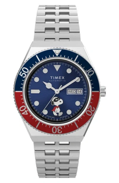 TIMEX TIMEX® X PEANUTS M79 MASKED MARVEL AUTOMATIC BRACELET WATCH, 40MM