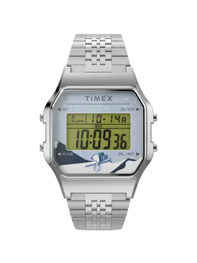 Timex X Peanuts® Snoopy T80 34.5mm Watch In Metallic
