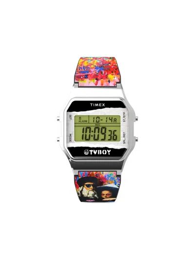 Timex X Tvboy  80 Llb Case Resin Strap 38mm In Multi