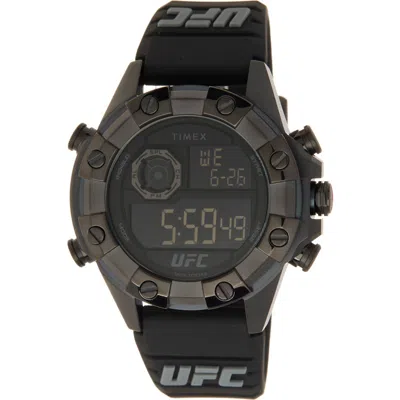 Timex ® X Ufc Kick Indiglo Silicone Strap Watch, 49mm