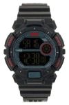 Timex ® X Ufc Striker Silicone Strap Digital Watch, 50mm