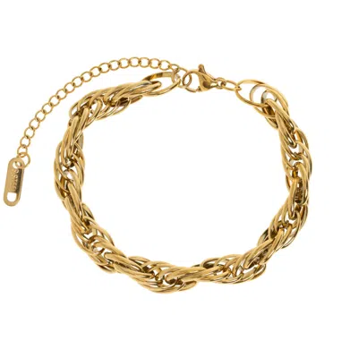 Timi Of Sweden Women's Gold Alexis - Chunky Statement Chain Bracelet Stainless Steel