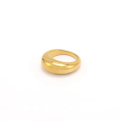 Timi Of Sweden Women's Gold Andie - Dome Chunky Ring Stainless Steel