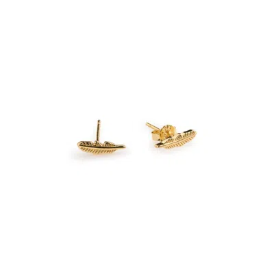 Timi Of Sweden Women's Gold Angel - Mini Feather Stud Earrings
