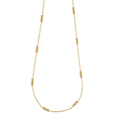 Timi Of Sweden Women's Gold Anica - Beaded Chain Necklace Stainless Steel