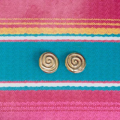 Timi Of Sweden Women's Gold Ebba - Shell Stud Earrings Stainless Steel