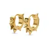 Timi Of Sweden Women's Gold Elda - Spike Hoop Earrings Stainless Steel In Gold