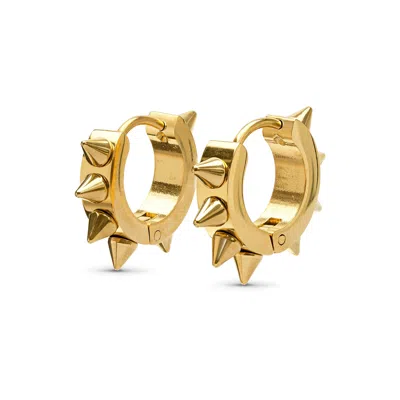 Timi Of Sweden Women's Gold Elda - Spike Hoop Earrings Stainless Steel