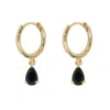 Timi Of Sweden Women's Gold Elvira - Droplet Crystal Hoop Earrings