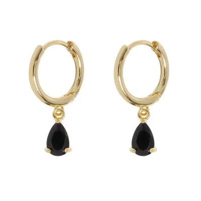 Timi Of Sweden Women's Gold Elvira - Droplet Crystal Hoop Earrings