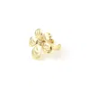Timi Of Sweden Women's Gold Filippa - Flower Adjustable Ring