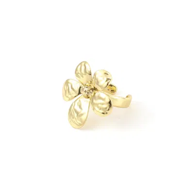Timi Of Sweden Women's Gold Filippa - Flower Adjustable Ring