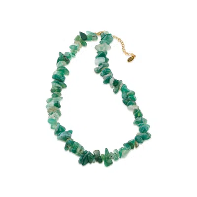 Timi Of Sweden Women's Gold Henny - Chipstone Necklace In Green