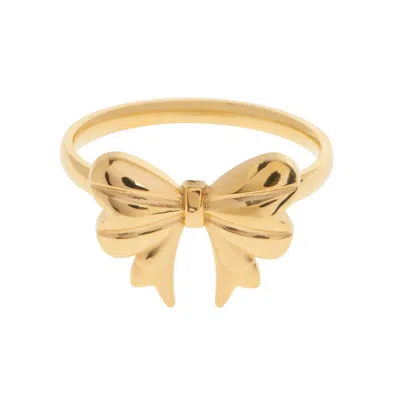 Timi Of Sweden Women's Gold Juliette - Bow Ring Stainless Steel