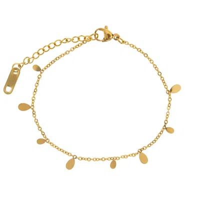 Timi Of Sweden Women's Gold Lia - Tiny Oval Bracelet Stainless Steel