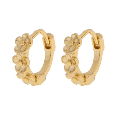 Timi Of Sweden Women's Gold Lupine - Flower Huggie Earrings