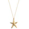 Timi Of Sweden Women's Gold Malin - Starfish Dangling Necklace Stainless Steel