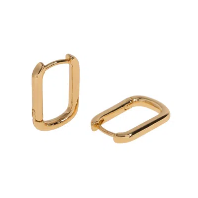 Timi Of Sweden Women's Gold Paula - Rectangular Hoop Earrings Stainless Steel