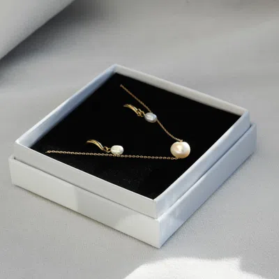 Timi Of Sweden Women's Gold Pearl Necklace & Earrings Set
