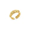 Timi Of Sweden Women's Gold Reah - Bubble Structure Ring Stainless Steel In Gold