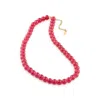 Timi Of Sweden Women's Gold / Red Helmi - Glassbeads Necklace Red In Red