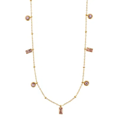 Timi Of Sweden Women's Gold Rudy - Crystal Necklace Stainless Steel