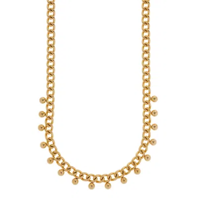 Timi Of Sweden Women's Gold Saffron - Oriental Bead Link Necklace Stainless Steel