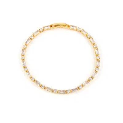 Timi Of Sweden Women's Gold Serena - Crystal Tennis Bracelet