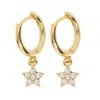 Timi Of Sweden Women's Gold Sienna - Crystal Star Hoop Earrings