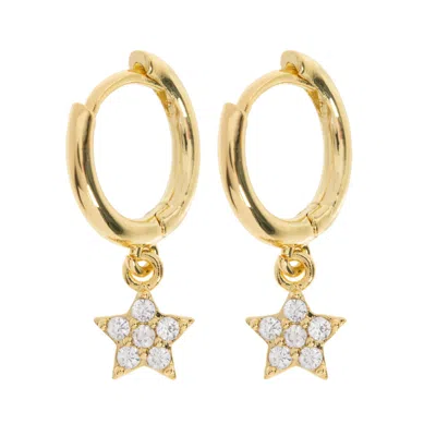 Timi Of Sweden Women's Gold Sienna - Crystal Star Hoop Earrings