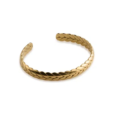 Timi Of Sweden Women's Gold Silje - Braid Bangle Bracelet Stainless Steel