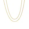 Timi Of Sweden Women's Gold Silvia - Double Snake Chain Necklace Stainless Steel In Gold