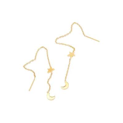Timi Of Sweden Women's Gold Unni - Chain Earrings Stainless Steel