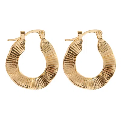 Timi Of Sweden Women's Gold Zeina - Oriental Wavy Hoop Earrings