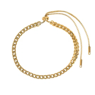 Timi Of Sweden Women's Gold Zoe - Chain Bracelet Macramé Style Stainless Steel