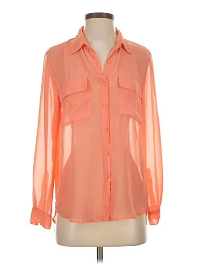 Pre-owned Timing 3/4 Sleeve Blouse In Orange